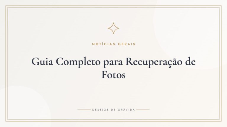 Guia Completo para Recuperação de Fotos